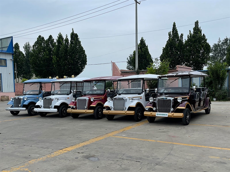 Vintage cars 3 rows of 8 seats